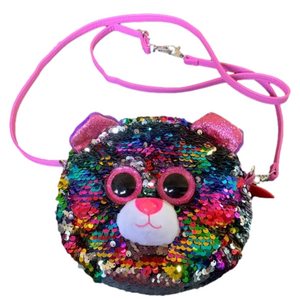 Dotty TY Fashion Flip Sequin Leopard Purse